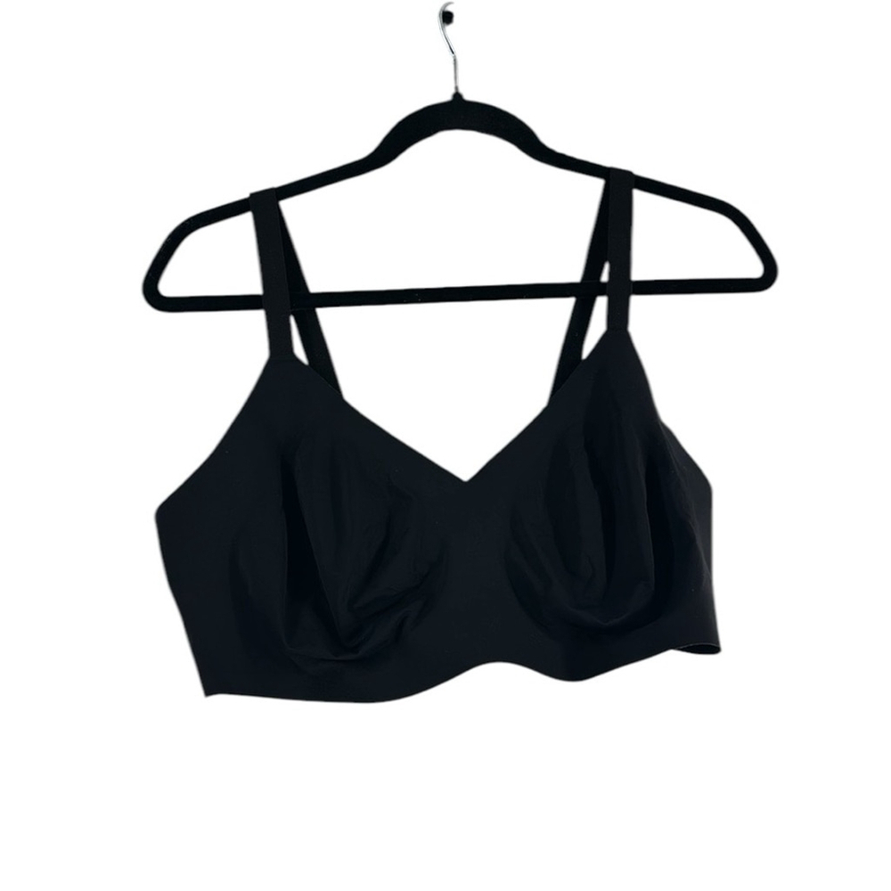 Knix Bra Wireless Adjustable Strap Stretch black comfort Intimates Size 38 E